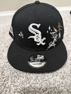 New Era Black Chicago White Sox 9FIFTY Snapback with Cartoon Batter Graphic